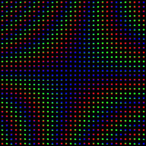 pixel grid overlaid on rgb scanlines